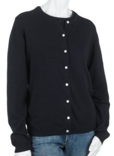 Bill Blass Womens Cardigan Long Sleeve Sweater,Navy