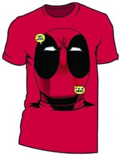 Deadpool Big Head Deadpool Red T Shirt (xxl) Clothing