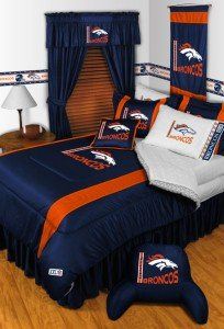 Denver Broncos Sidelines Bedroom Set, Full Sports