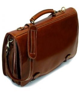 Cenzo Italian Leather Briefcase Attache Clothing