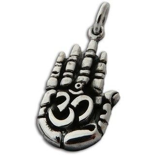 Sterling Silver Om Symbol Hand Pendant (Thailand)