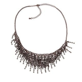 Morgan Ashleigh Brown plated Black Glass Multi strand Necklace