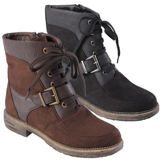 Hailey Jeans Co. Womens PCH Buckle Detail Round Toe Boots