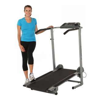 Exerpeutic 480 Extended Capacity Magnetic Manual Treadmill with Pulse