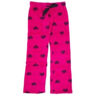 Total Pink Brand Heart Plush Pajama Pants for Juniors