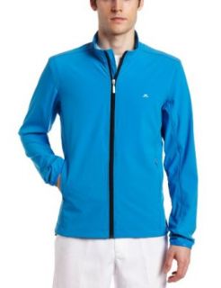 J.Lindeberg Golf Mens Allen JL Soft Shell Pullover, Blue