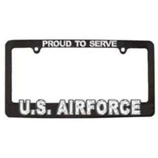 U.S. Air Force License Plate Frame Black & White Sports