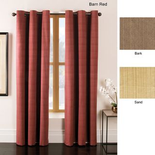 Madison Woven Ribbed Grommet top Curtain Panel Pair