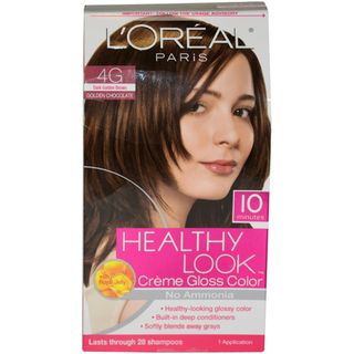 Oreal Healthy Look Dark Golden Brown Creme Gloss Hair Color