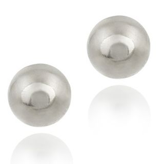 Mondevio Sterling Silver/Gold Overlay Eight millimeter Ball Bead Stud