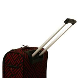 Jenni Chan Black and Red 20 inch Wheeled Carry on Upright Luggage