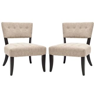Bowery Tufted Smokey Grey Living Room Chairs (Set of 2)