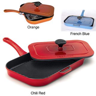 Chasseur French Rectangular Cast Iron Double enameled Grill/ Panini