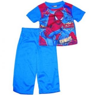 Marvel Boys 2T 4T Blue Spiderman Pajama Set (4T, Blue