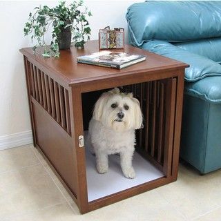 Crown Large Mahogany Pet Table Crate