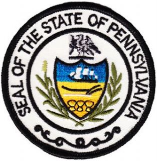 Pennsylvania   3 Round State Seal Patch Clothing