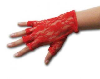 Half Finger Wrist Length Lace Gloves Available in Assorted