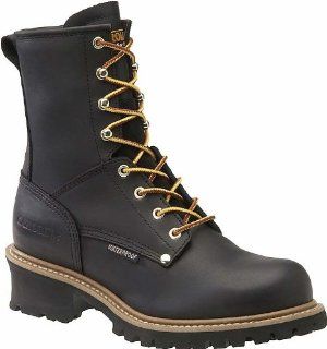 Carolina 8 in. Plain Toe Logger Waterproof Boots Black Size 8 D Shoes