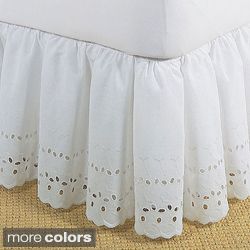 Ruffled Lauren Eyelet 18 inch Bedskirt