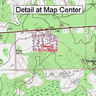 USGS Topographic Quadrangle Map   Midway, Florida (Folded