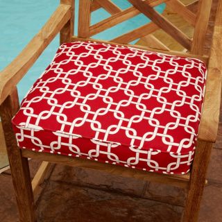Penelope Red 19 inch Square Outdoor Chair Cushion