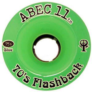 Abec 11 Flashbacks Green Longboard Wheels   70mm 75a (Set