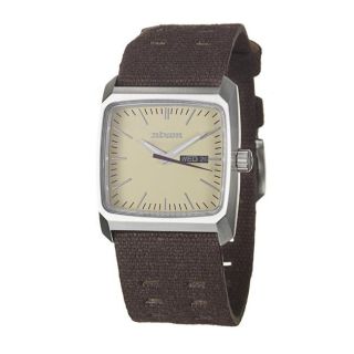 Nixon Mens The Graduate Stainless Steel and Fabric Quartz Watch