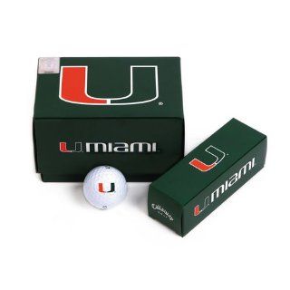 University of Miami Hurricanes Golf Balls   Team Logod