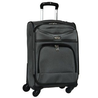 Dockers Grey North Point 20 inch Expandable Carry on Spinner Upright