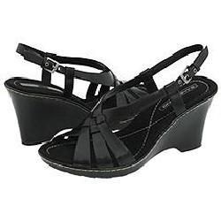 Bandolino Dottie Black Leather Sandals