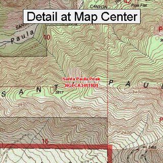 USGS Topographic Quadrangle Map   Santa Paula Peak