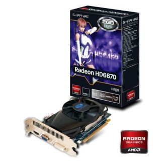 Sapphire AMD HD6670 2Go DDR3   Carte graphique AMD Radeon HD6670   GPU
