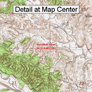 USGS Topographic Quadrangle Map   Red Bluff West