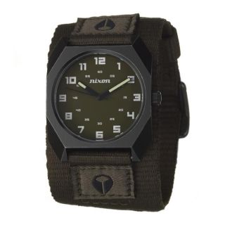 Nixon Mens The Scout Black Stainless Steel and Fabric Quartz Watch