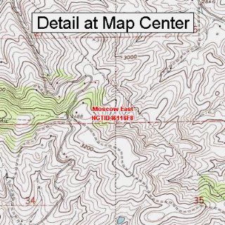 USGS Topographic Quadrangle Map   Moscow East, Idaho