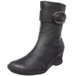 Santana Womens Fiorina Boot,Black Leather,6 M US Shoes