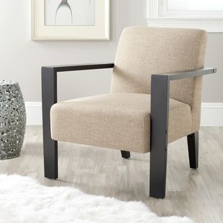 Solo Beige Linen Arm Chair