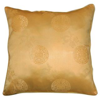 Chinese Dragons and Lotus Flower Gold Cushion Cover