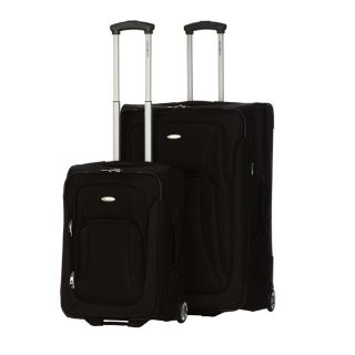 Black 2 piece Upright Luggage Set (21 inch & 29 inch)
