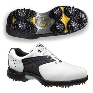 Mens FootJoy Contour White/ Black Golf Shoes
