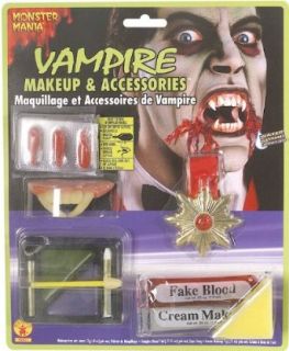 Vampire Costume Makeup and Accessories Kit Clothing