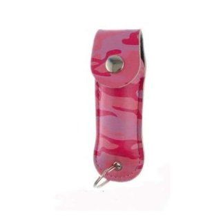 Pepper Spray with Pink Camo Keychain Holster Sports