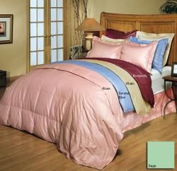 Cotton 233 Thread Count 3 piece Feather and Down Comforter Set