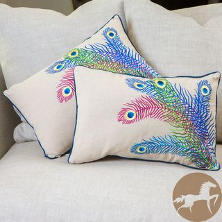 Christopher Knight Home Blue Peacock Pillows (Set of 2)