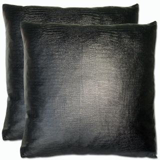 Faux Ostrich Leather Throw Pillow (Set of 2)
