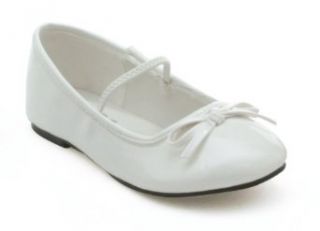 Ballet Flat Shoes (White) Child Size 11 12 Clothing