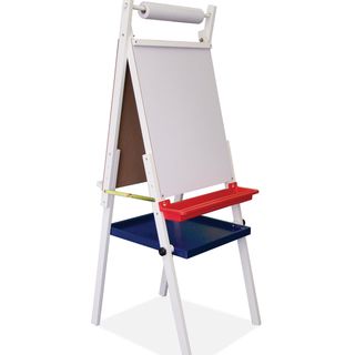Studio Designs Kids White Foldable Dual sided Easel With Storage Tray