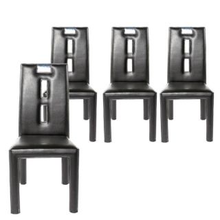 Chaises design noires avec prise   Achat / Vente CHAISE lot 4