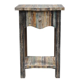 Soli One Drawer Reclaimed Wood Table