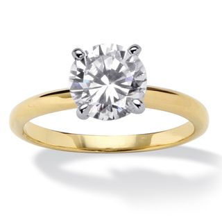 Ultimate CZ Two tone Cubic Zirconia Engagement style Ring